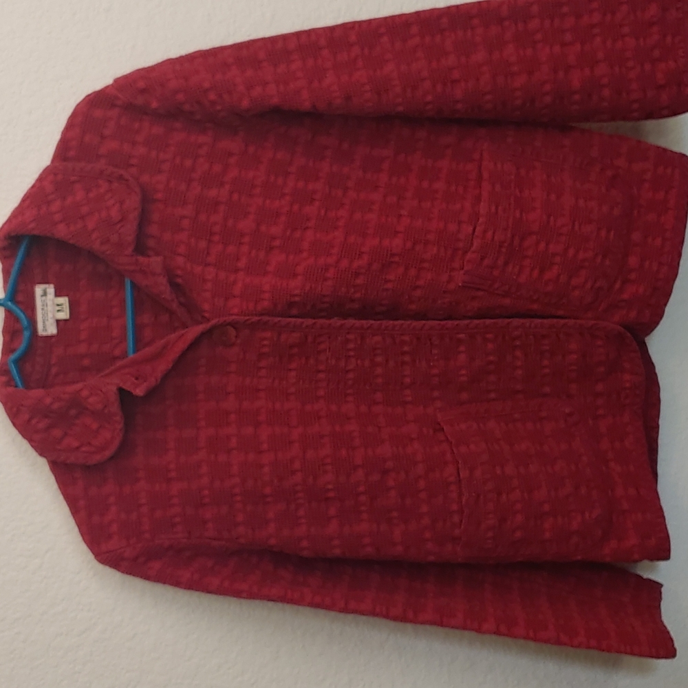 Vintage Democracy Grown In America petite medium red coat.